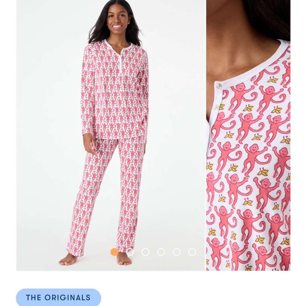 Roller Rabbit Monkey Pajamas in XS